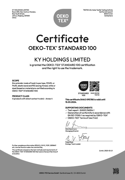 2023 Renewal certificate SHAO 095780 testex